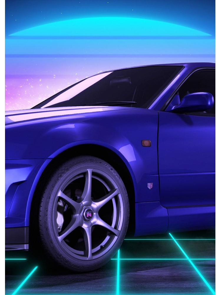 Несколько штук Synthwave Countach Retrowave автомобильные постеры, холст, картина, настенная картина для гостиной, украшения дома