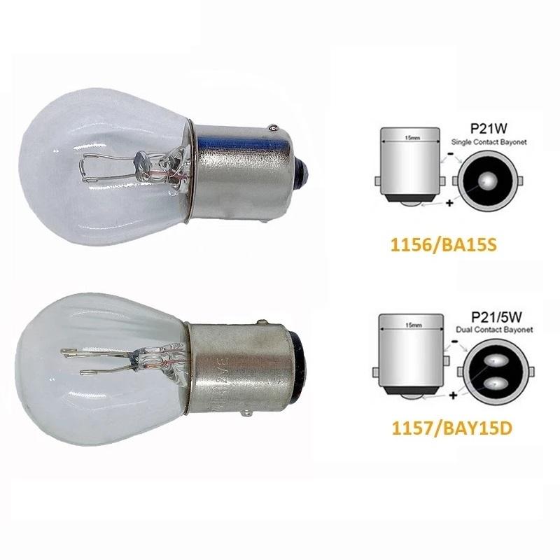 10 шт. S25 P21W P21/5W BAY15D BA15S 1156 1157 12V 21W 12V 21/5W Автомобильная галогенная лампа указателя поворота, лампа заднего хода, стоп-сигнал