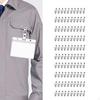 100x Metal ID Clips, Name Tag Clip, Premium with Clear PVC Strap ,Clear Clips for Work Badges