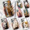 Милый рисунок кошки Мягкий чехол для телефона для iPhone 17 Air 16e Pro max 15 Pro 13 14 Plus 11 12 MagSafe Магнитный Coque