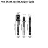 1/4 Hex Shank Socket Adapter Set for Electric Screwdriver Conver To Impact Driver 1/2 3/8 1/2 Square Head Converter Power Tool