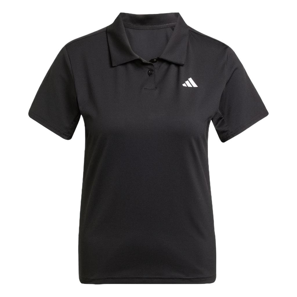 adidas Women's Black Tennis Short Sleeve Polo Shirt JZ4924