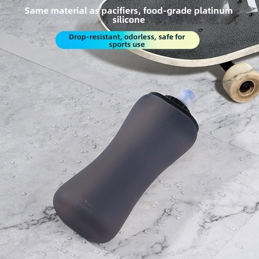 350ml Capacity Foldable Water Bottle Food Grade Silicone Travel Foldable Cup Mountain Biking
