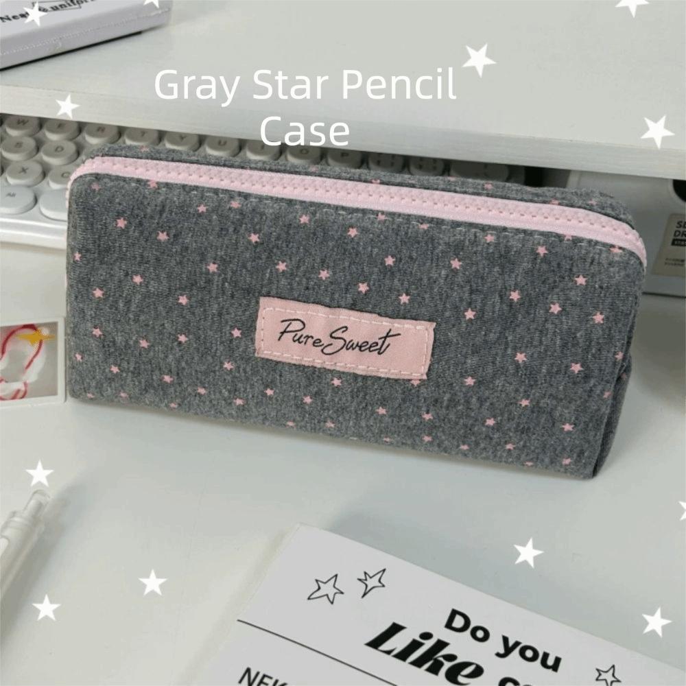 Polka Dot Stationery Storage Bag Cosmetic Organizer Student Pen Bag Office Supplies