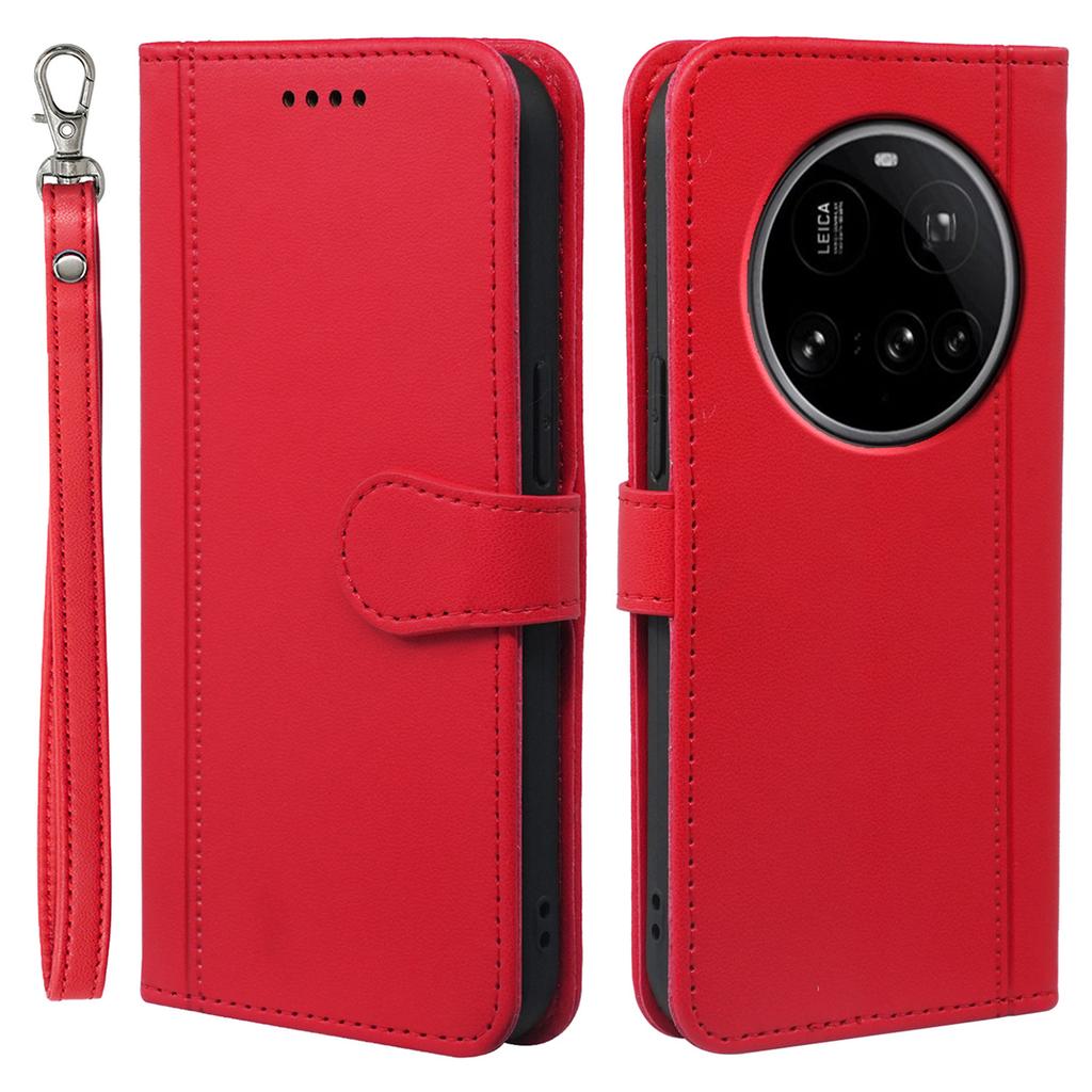 For Xiaomi 15 Ultra Wallet Case Magnetic Snap Leather Phone Cover with Strap