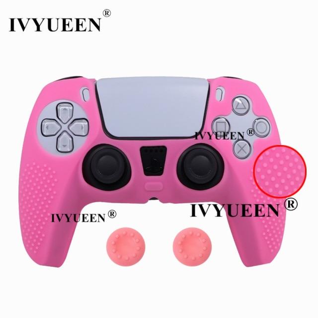 Нескользящий силиконовый чехол IVYUEEN для Sony PlayStation Dualshock 5 PS5, чехол для контроллера, ручка для большого пальца, крышка для DualSense