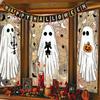 Yousheng 6 Sheets Halloween Large Ghosts Window Clings Spooky Bat Black Cat Pumpkin Stickers Double Sided PVC Decals for Home Party Store Glass