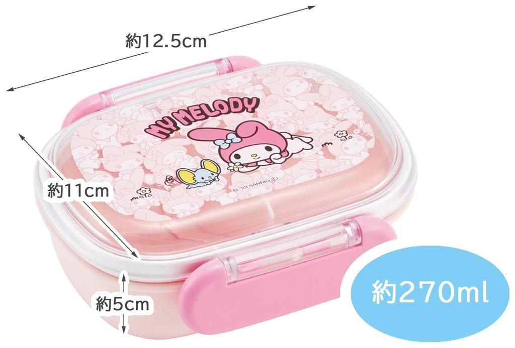 Skater Lunch Small Single Dome Softly Fills Made in Sanrio My Ushirou QAF1AG Kids' Box, Size, Tier, 270ml, Shape, Kids' Lunch, Antibacterial, Japan,