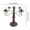 5 Arm Candle Holder Metal Candelabra Housewarming Dinner Party Candelabrum Candlestick for Club