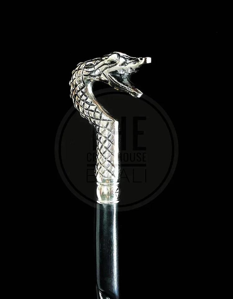 Dragon Head Walking Stick Cane Silver Walking Cane Gift Groomsmen