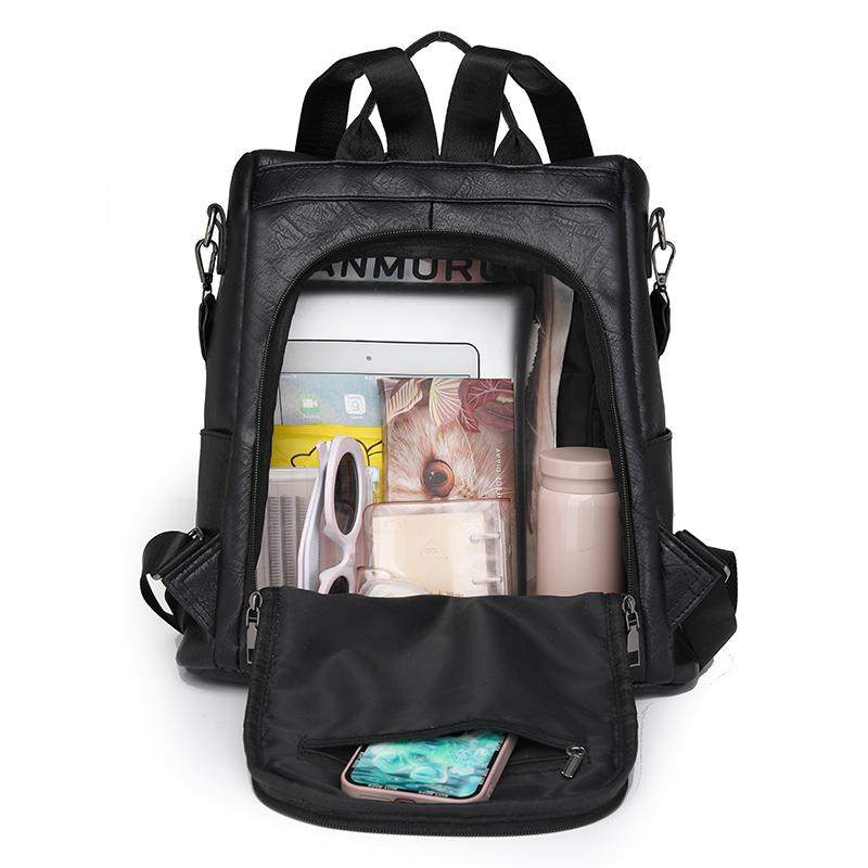 Большая вместительная дорожная сумка, женский мягкий кожаный рюкзак, ретро-рюкзак для поездок на работу