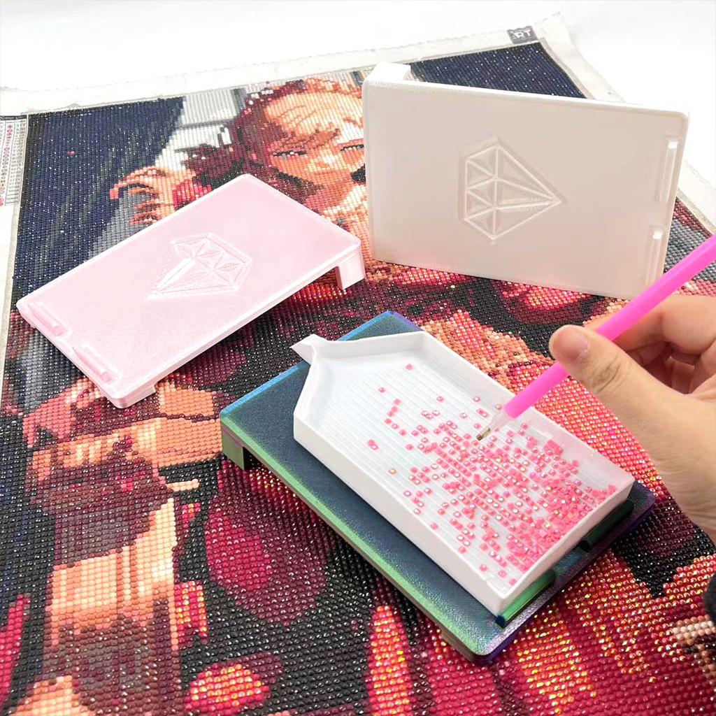 3D-печать DIY лотки для алмазной мозаики 6,3x4,3 дюйма Инструменты для алмазной мозаики Лоток для точек и сверл для взрослых