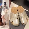 Baotou Half Slippers Women Wear Summer New Models with Skirts Thick-bottomed Cool Slippers Women