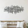 1pc Metal Wall Art Sculpture - Abstract Grid Cover. Geometric Pattern Wall Decoration.Wall Hanging Main Decoration.Wall Sticker.