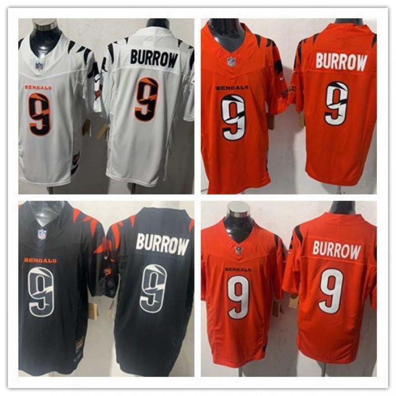 Cincinnati Bengals NFL Jersey 9 Joe Burrow Embroidered Football Uniform Men Fans