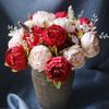 13 Heads Silk Peony Artificial Fake Flowers Wedding Bouquet Home Party Decor