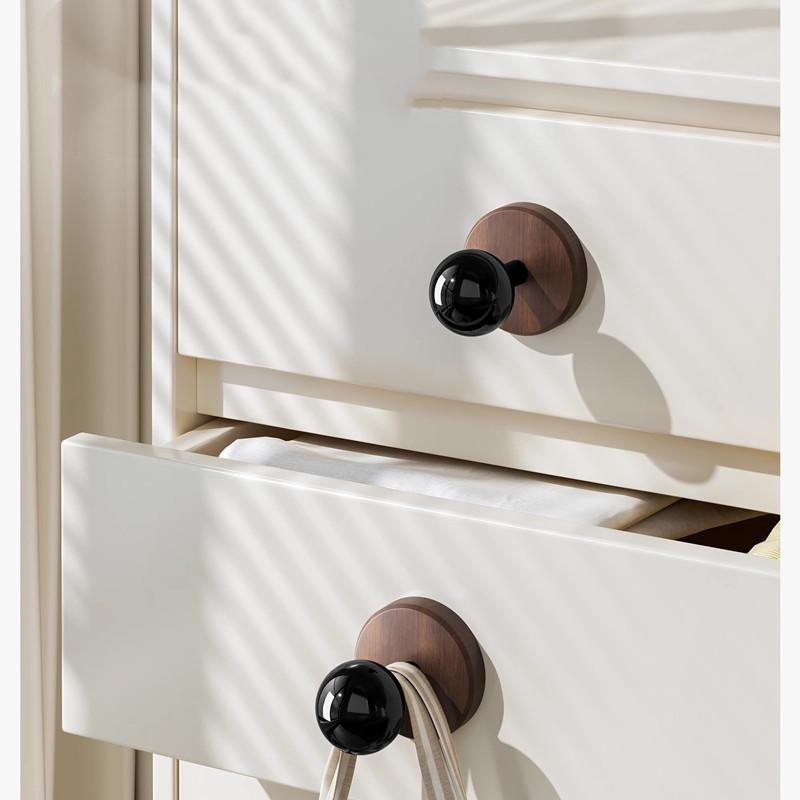 Самоклеящийся крючок из массива дерева, грецкий орех, подвесная вешалка, настенный крючок для ванной комнаты, двери, для ключей, сумки, полотенца, пальто, кухонный крючок, домашний органайзер