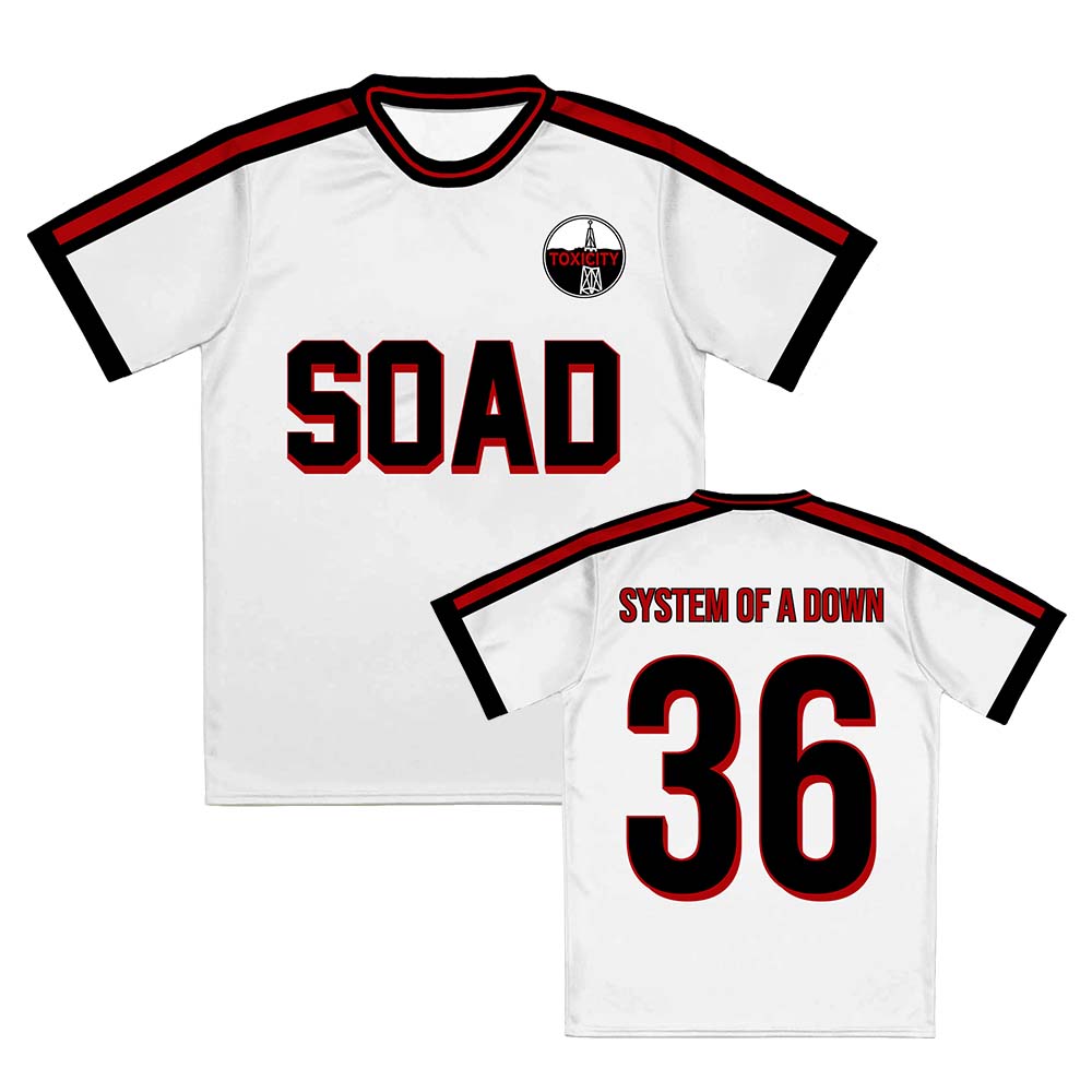 System of A Down Soda Tour Футбольная Футболка Майка Унисекс Уличная Одежда Дизайн Графический Принт Мерч Топы Летние Свободные С Круглым Вырезом Мужская Футболка