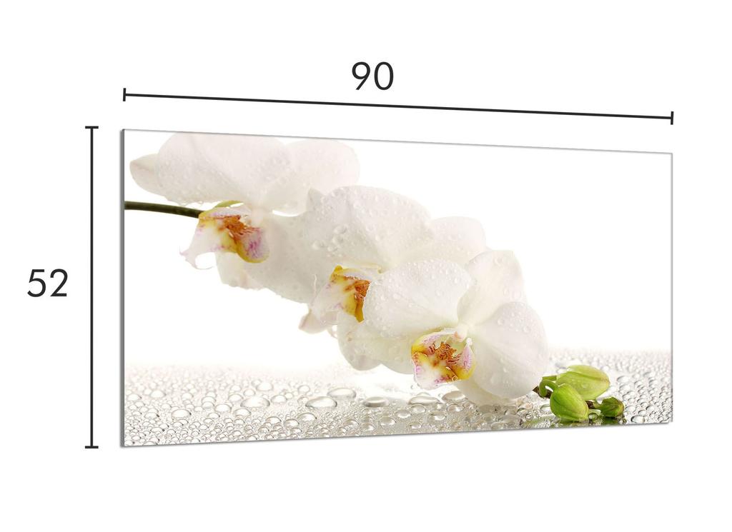Szklana płyta ochronna na kuchenkę 90x52 Orchidea