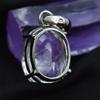 White Sapphire Natural 28.90 Ct Oval Cut Silver Pendant Loose Gemstone CERTIFIED AR-3647-Sa