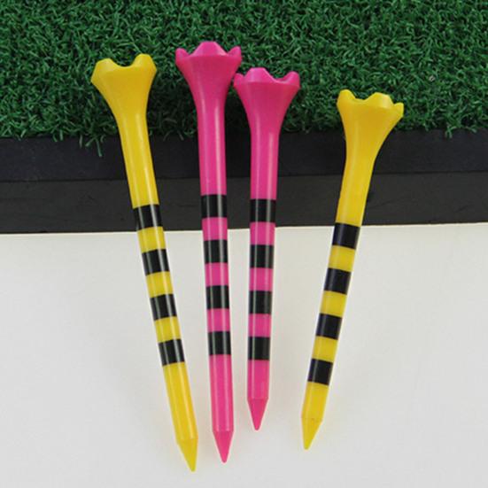 10Pcs 38/70/82MM Golf Tee Striped Height Adjustable Sharp Tip Plastic Golf Ball Holder Golf Training Aid Spike Kit Golf Accessories Golfer Gifts