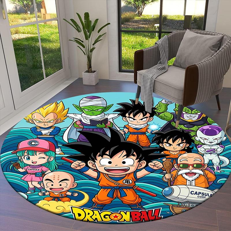 Dragon Ball Heroes Round Area Rug Carpet Rug For Living Room Bedroom Sofa Playroom Decor Nonslip Floor Mat