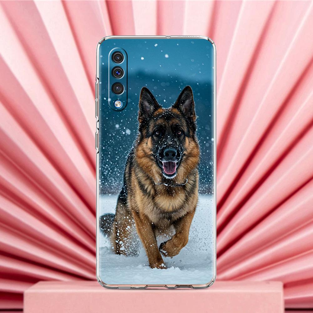 Чехол Для Samsung A56 A36 A26 A24 A16 A14 A12 A32 A50 A70 A22 A40 A34 A54 A42 A52 5G A04s A06 Обложка Мультяшная Собака Немецкая Овчарка