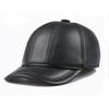 New Spring Men Real Leather Baseball Caps Adjustable Cowhide Men Youth Duck Tongue Dad Hats Bomber Flying Cap
