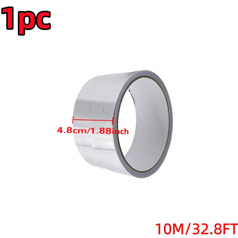 Алюминиевая фольгированная лента серебристая термостойкая герметичная клейкая заплатка для ремонта защита от протечек клейкая лента для воздуховодов кухонные водонепроницаемые наклейки