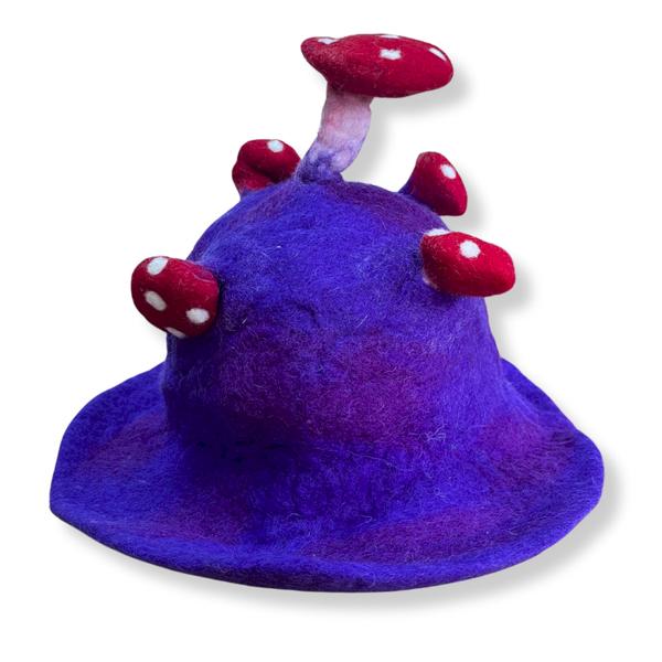Felted Mushroom Hat – Very Violet