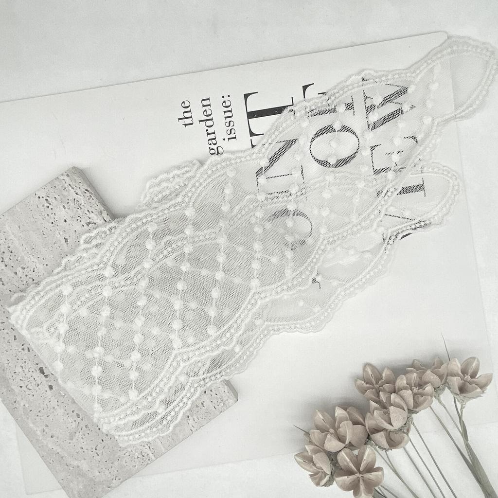 Французский кружевной вышитый шелковый шарф-повязка на голову - Супер Фея Милая Лента для волос