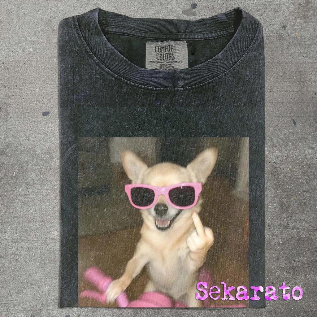 Sassy Chihuahua with Sunglasses T-Shirt | Funny Dog Photo Tee
