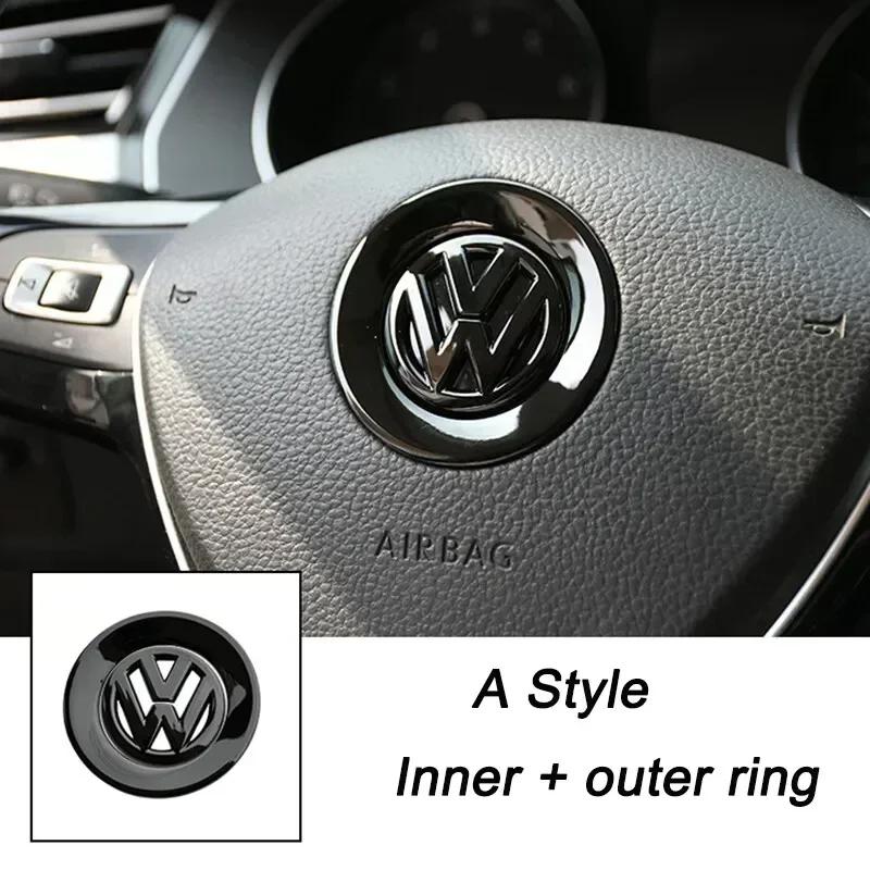 Новая 3D полая ABS наклейка-эмблема на центр руля автомобиля для Volkswagen Passat MK6 MK7 CC Polo Golf Jetta Beetle Polo