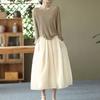 Half-body Skirt Women Summer Casual Versatile Elastic Women's Skirt Loose Comfortable Large Size Skirt