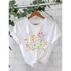Европейские размеры Женская модная футболка с круглым вырезом
