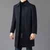 Popular Autumn and Winter Men's Long High-end Wool Coat Dad's Fleece Thickened Casual Coat