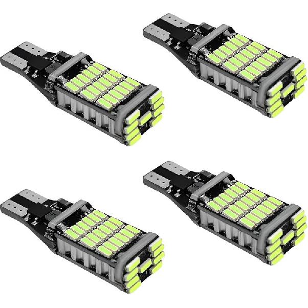 4 PCS LED Reverse Lights, T15 4014 45SMD Back Up Light Turn Signal Bulb, 6500K Super Bright Stop Light Bulbs Brake Lights for Cars Trucks RVs,