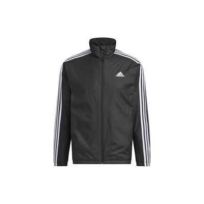 Винтажная спортивная куртка с логотипом Three Stripes, воротником-стойкой, принтом, на молнии, с длинными рукавами, мужская куртка, черная IK7335