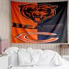 Chicago Bears logo Tapestry for Bedroom Aesthetic Classroom Tapestries Wall Hanging for Living Room Dorm Office,Ideal Creative Gift