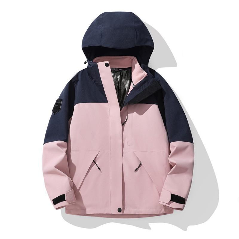 3-in-1 Waterproof Windproof Outdoor Jacket With Removable Fleece Liner Men Women Hiking Climbing Camping