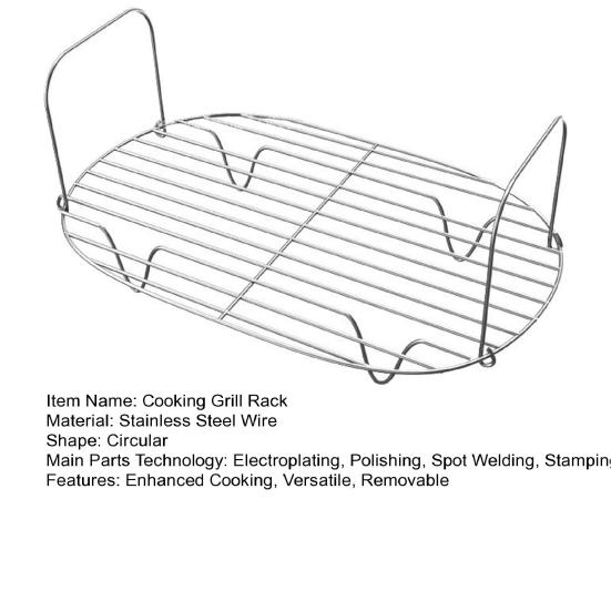 Решетка для жарки из нержавеющей стали, усиленный противень для выпечки, подставка для барбекю для курицы, рыбы, овощей