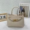 Hand Woven Metal Rope Buckle Mini Handbag For Women's Light Luxury Commuting Shoulder Bag Versatile Diagonal Cross Bag
