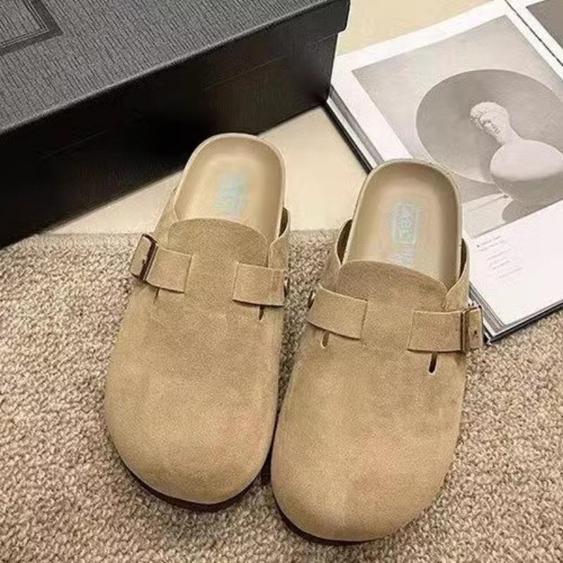 Полутапочки с толстой подошвой, с закрытым носком, женская обувь, модные одинарные туфли для весны и осени