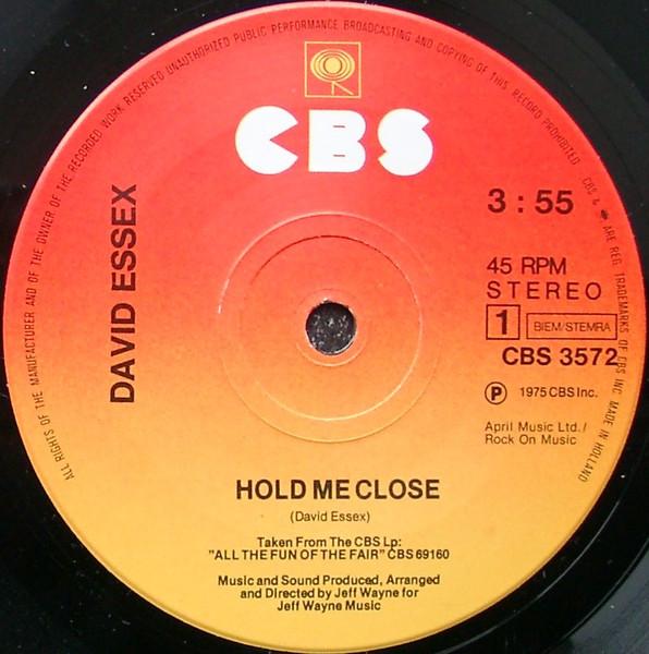 7-дюймовая пластинка DAVID ESSEX Hold Me Close CBS3572 CBS 1975 Европа Рок Б/у