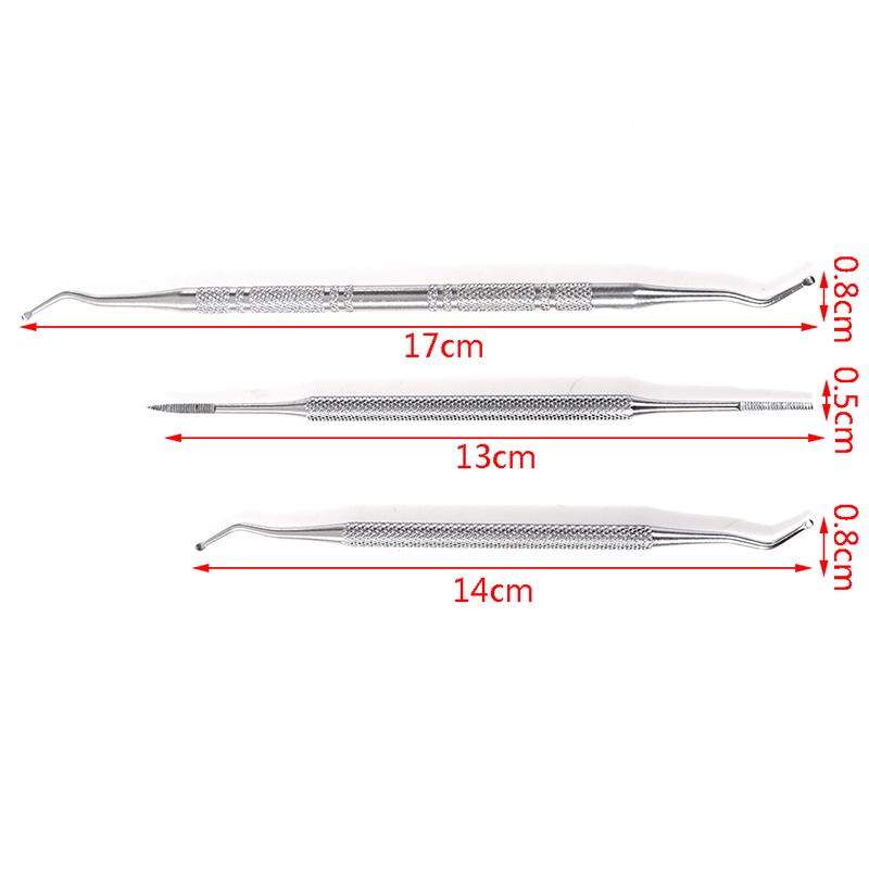 3шт крючок для ухода за ногтями на ногах, вросший двусторонний файл для коррекции вросшего пальца ноги