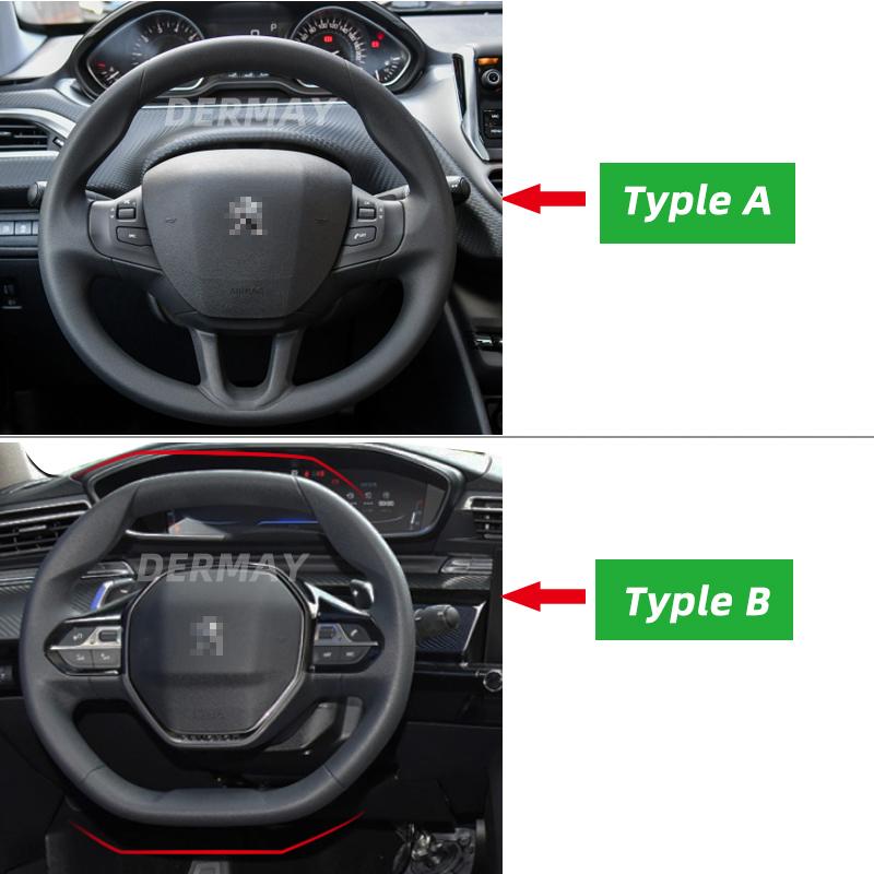 for Peugeot 2008 I II A94 e-2008 P24 2013~2023 Car Steering Wheel Cover Silica Gel PU Leather Non-slip Massage Auto Accessories