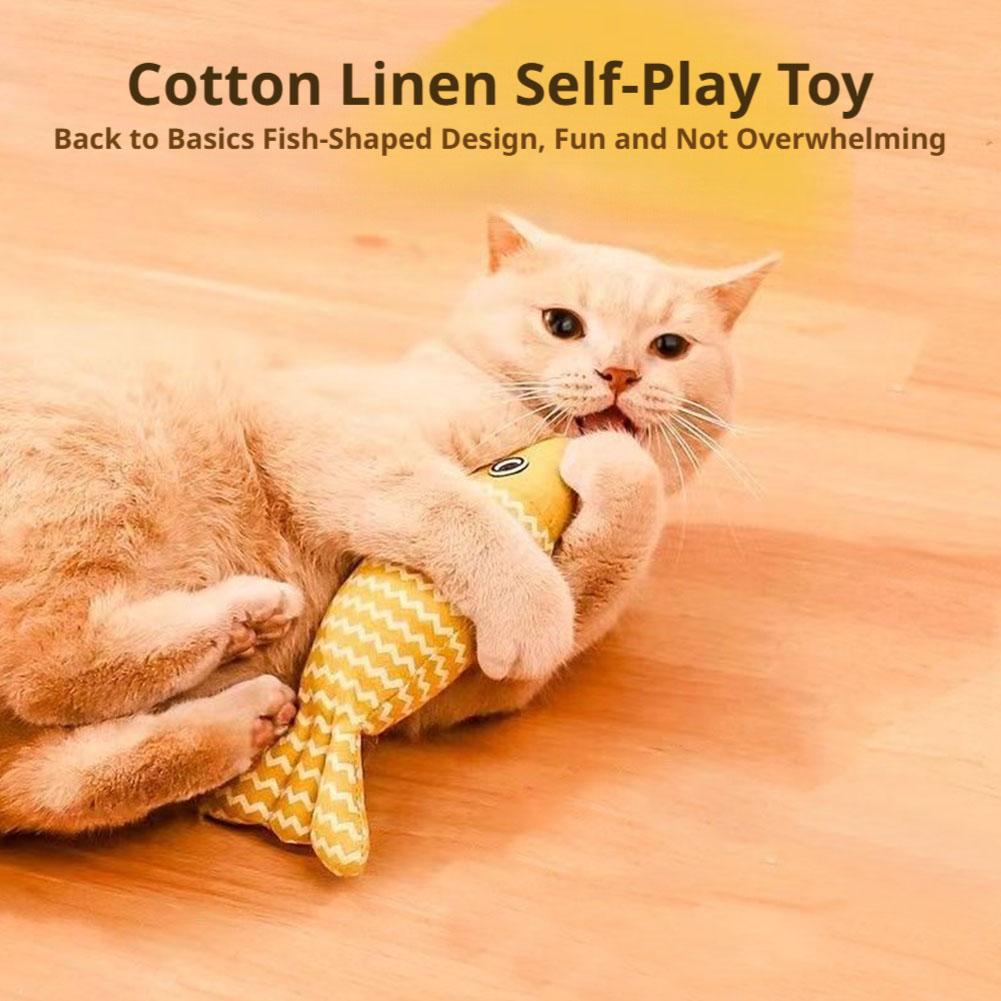 Cat Toys Fish Interactive Cat Toy Cat Chew Toy Simulation Fish Cat Pillow Kitten Exercise Kicker Toys For Indoor C Kitty Kit