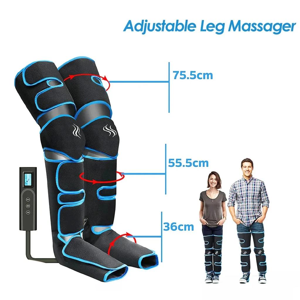 6 Modes 360° Foot Air Pressure Leg Massager Promotes Blood Circulation Muscle Relaxation Lymphatic Drainage Relieve Health Care