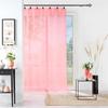 Panneau a anneaux rideau Voile 140 x 240 cm Linkae corail