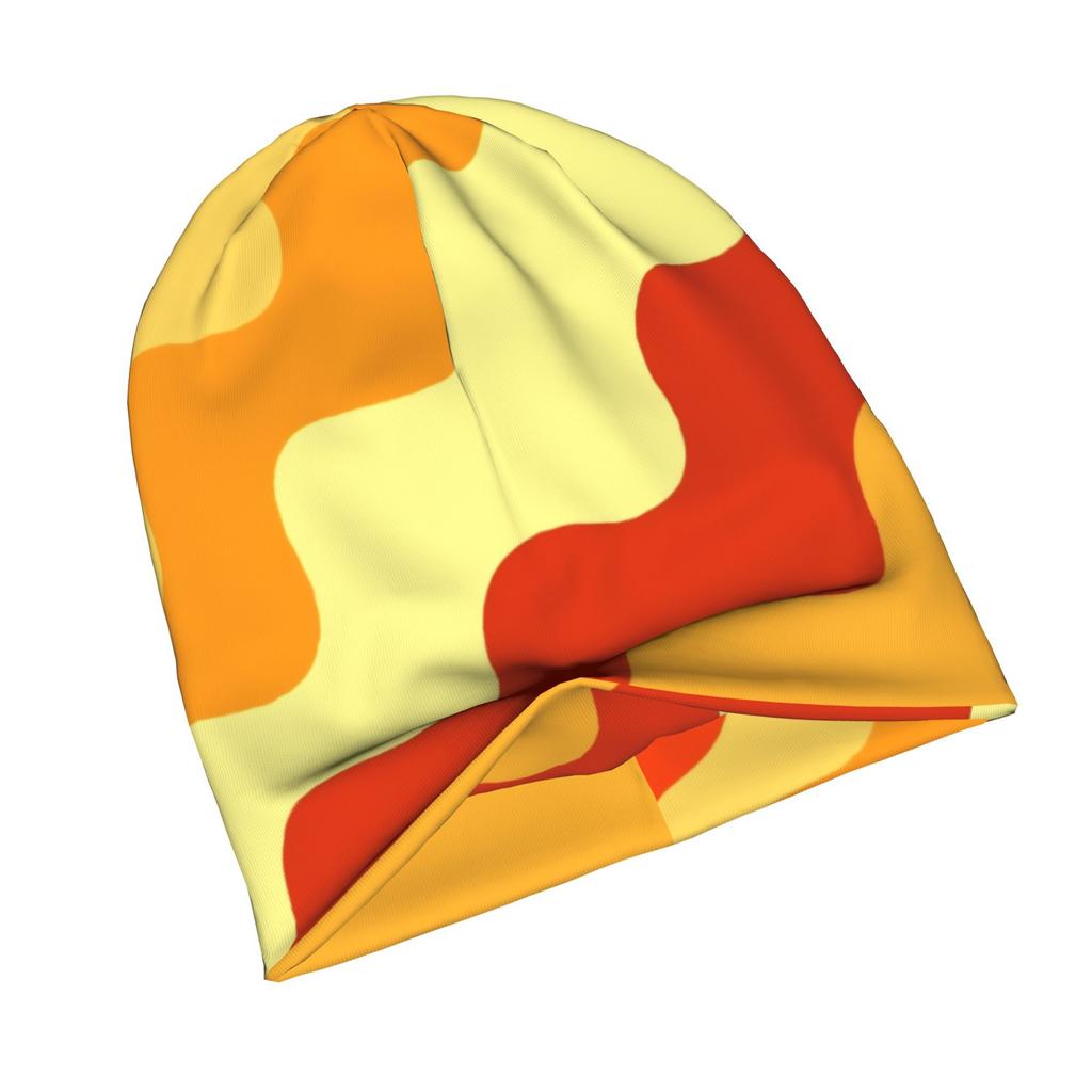 2D Flat Printing Colorful Sun Rays Urban-Inspired Adult Beanie Fits Well with Layered Looks Morning Coffee Walks Or Creative Spaces with Artistic Vibe